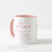 Fun Pink Mama Definition Muttertagsgeschenk Tasse (Vorderseite Links)