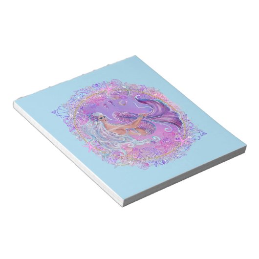 Fun Pink Meerjungfrau von Renee Lavoie Notizblock (angewinkelt)