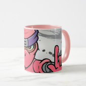 Fun Pink Ninja Tasse (VorderseiteRechts)