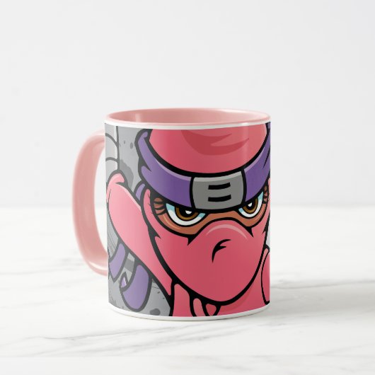 Fun Pink Ninja Tasse (Vorderseite Links)
