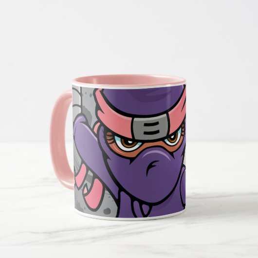 Fun Pink Ninja Tasse (Vorderseite Links)