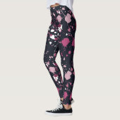 Fun Pink Paint Spritzer Muster Leggings (Links)