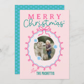 Fun Pink Picture Frame Weihnachten (Vorne/Hinten)