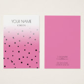 Fun pink, polka dot pattern Ohrkarte (Vorne & Hinten)