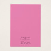 Fun pink, polka dot pattern Ohrkarte (Rückseite)