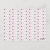 Fun Pink Polka Dots Vielen Dank Postkarte (Rückseite)