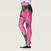 FUN PINK RED GERBERA BLUME DAISRALE FLORAL INITIAL LEGGINGS (Links)
