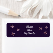 Fun Pink Satin Butterfys Royal Lila Address (Insitu)