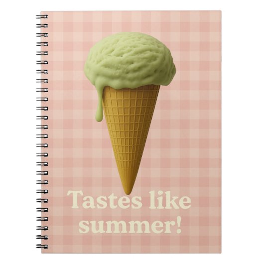 Fun Pink Spiral School Notebook Notizblock (Vorderseite)