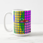 Fun Pink Squares Duck Flugzeug Musikalische Note Kaffeetasse (Links)
