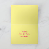 Fun Pink Stripes, Hearts, Rainbow # 29th Birthday Karte (Innenseite)