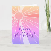 Fun Pink Sunshine Geburtstag Karte (Vorderseite)