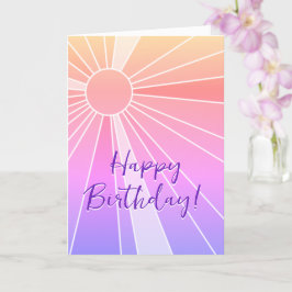Fun Pink Sunshine Geburtstag Karte