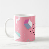 Fun Pink Throwback Graphics der 1990er Jahre Kaffeetasse (Links)