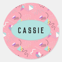 Fun Pink Throwback Graphics der 1990er Jahre