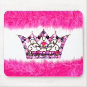 Fun Pink Tiara und Fluff mousepad (Vorne)