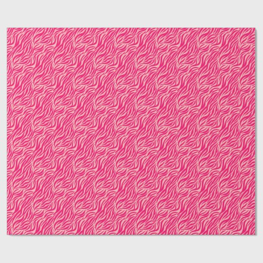 Fun Pink Tiger Stripe Muster Geschenkpapier (Flach)