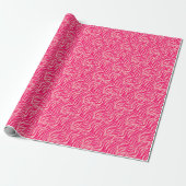 Fun Pink Tiger Stripe Muster Geschenkpapier (Ungerollt)