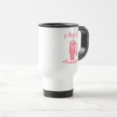 Fun Pink Trendy Cup Cute Accessories Fun Art Reisebecher (VorderseiteRechts)