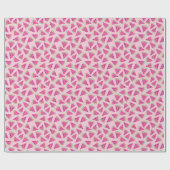 Fun Pink Tropical Summer Watermelon Muster Geschenkpapier (Flach)