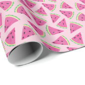 Fun Pink Tropical Summer Watermelon Muster Geschenkpapier (Rolleneckpunkt)