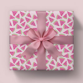 Fun Pink Tropical Summer Watermelon Muster Geschenkpapier