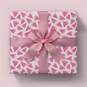 Fun Pink Tropical Summer Watermelon Muster Geschenkpapier