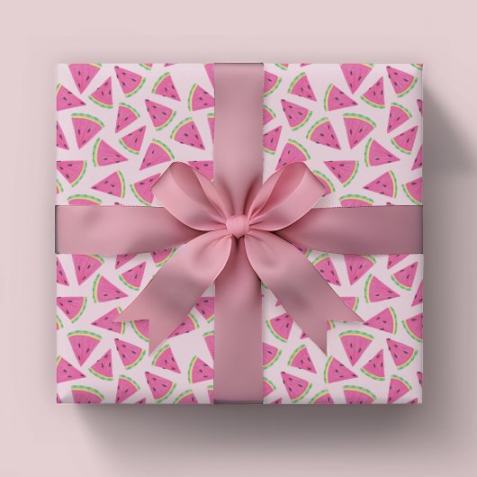Fun Pink Tropical Summer Watermelon Muster Geschenkpapier