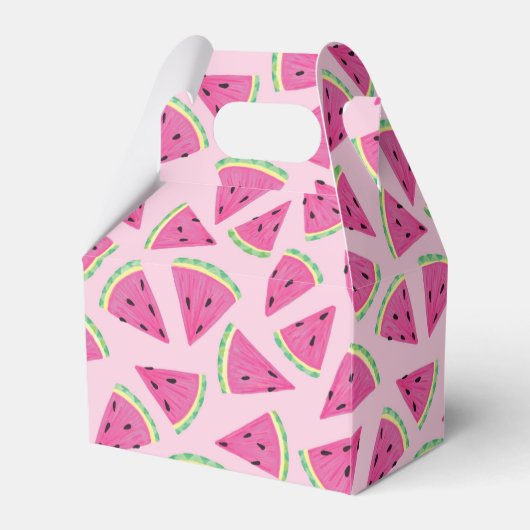 Fun Pink Tropical Summer Watermelon Muster Geschenkschachtel (Vorderseite)
