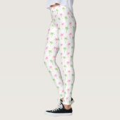 Fun Pink und Green Palm Tree Muster Leggings (Links)