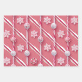 Fun Pink und Peppermint Candy Lane Collection Geschenkpapier Set (Vorderseite)