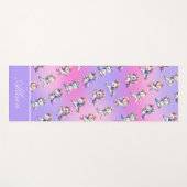 Fun Pink Unicorn Yoga Mat Yogamatte (Vorderseite (Horizontal))