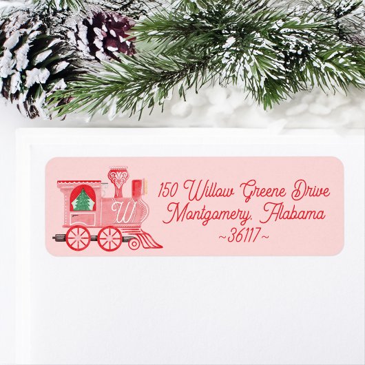 Fun Pink Vintag Train Weihnachtsbaum Lieferung