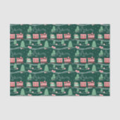 Fun Pink Vintag Train Weihnachtsbaum Lieferung Seidenpapier (Vorderseite)