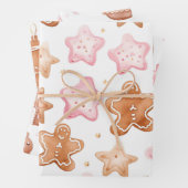 Fun Pink Weihnachten Süße Leckereien Geschenkpapier Set (Beispiel)
