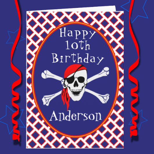 Fun Pirate Age Special Happy Birthday Card Karte