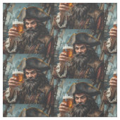 Fun Pirate hebt seinen Glass-Spaß auf Stoff (Muster)