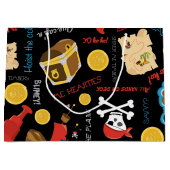 Fun Pirate Muster Kinder Spaß Geschenktasche Große Geschenktüte (Vorderseite)