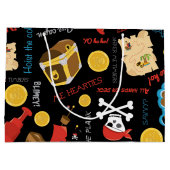 Fun Pirate Muster Kinder Spaß Geschenktasche Große Geschenktüte (Rückseite)