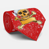 Fun Pirate Skull & Crossbones Weihnachtsmannmütze  Krawatte (Gerollt)