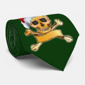 Fun Pirate Skull & Crossbones Weihnachtsmannmütze Krawatte (Gerollt)