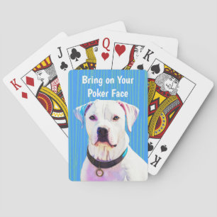 Fun Pit Bull Mix Dog Niedlicher Poker spielen Spielkarten