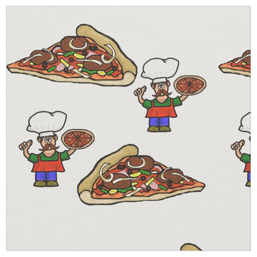Fun Pizza Fabric Stoff (Nahaufnahme)