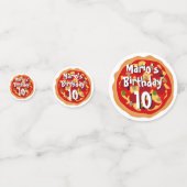 Fun Pizza Geburtstagsfeier Tischdekor Konfetti (Vorderseiten)