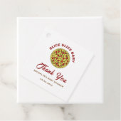 Fun Pizza Gender Neutral Slice Slice Baby Dusche Geschenkanhänger (Beispiel)