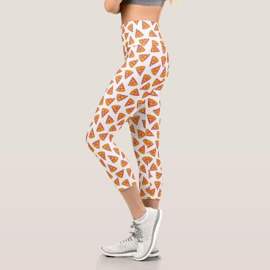 Fun Pizza Slice Pattern Capri Leggings (Links)