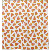Fun Pizza Slice Pattern Duschvorhang (Vorderseite)