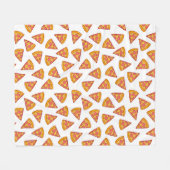 Fun Pizza Slice Pattern Fleecedecke (Vorderseite (Horizontal))