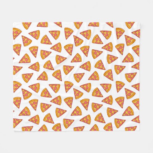 Fun Pizza Slice Pattern Fleecedecke (Vorderseite (Horizontal))