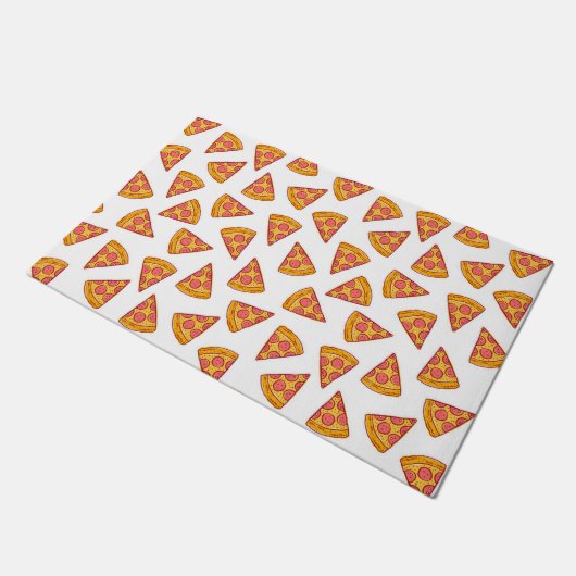 Fun Pizza Slice Pattern Fußmatte (Schrägansicht)
